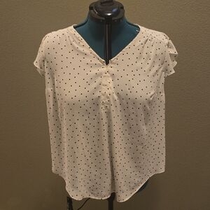 Torrid White Polka Dot Harper Blouse